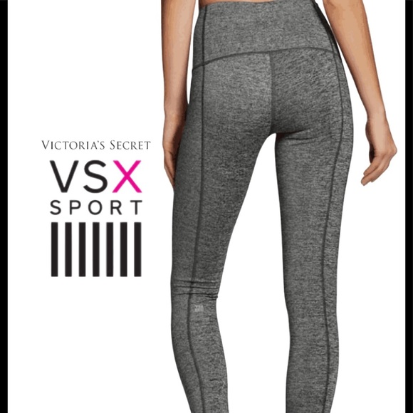 VICTORIA SECRET SPORT vsx HEATHER GREY KNOCKOUT leggings UEC - Picture 2 of 12